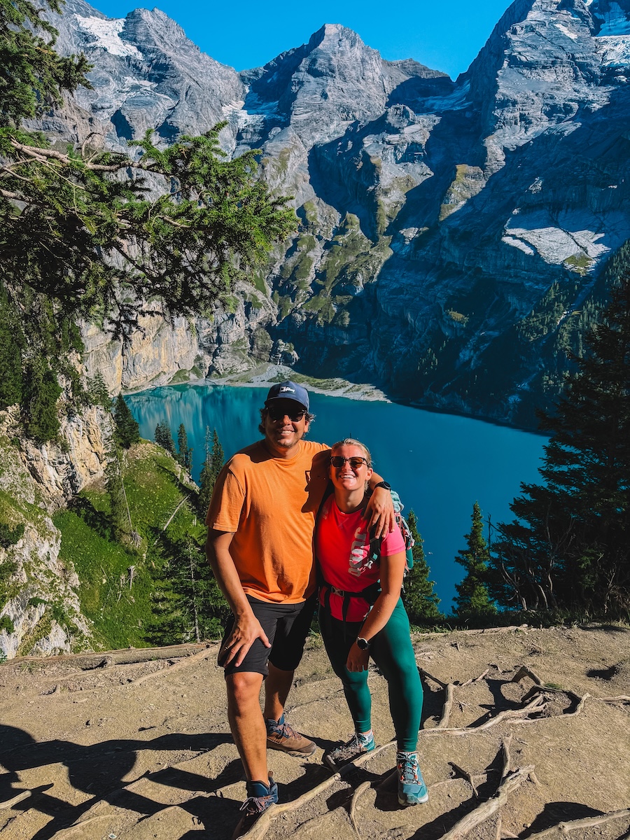 Me and Alejandro to the Oeschinensee Lake viewpoint