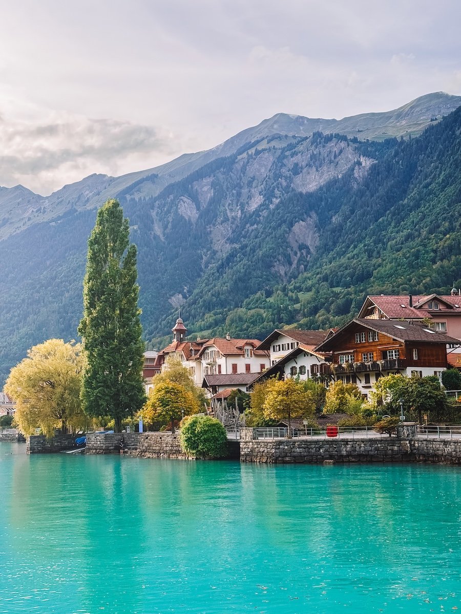 Enjoying a beautiful lakeside walk in Brienz, Switzerland